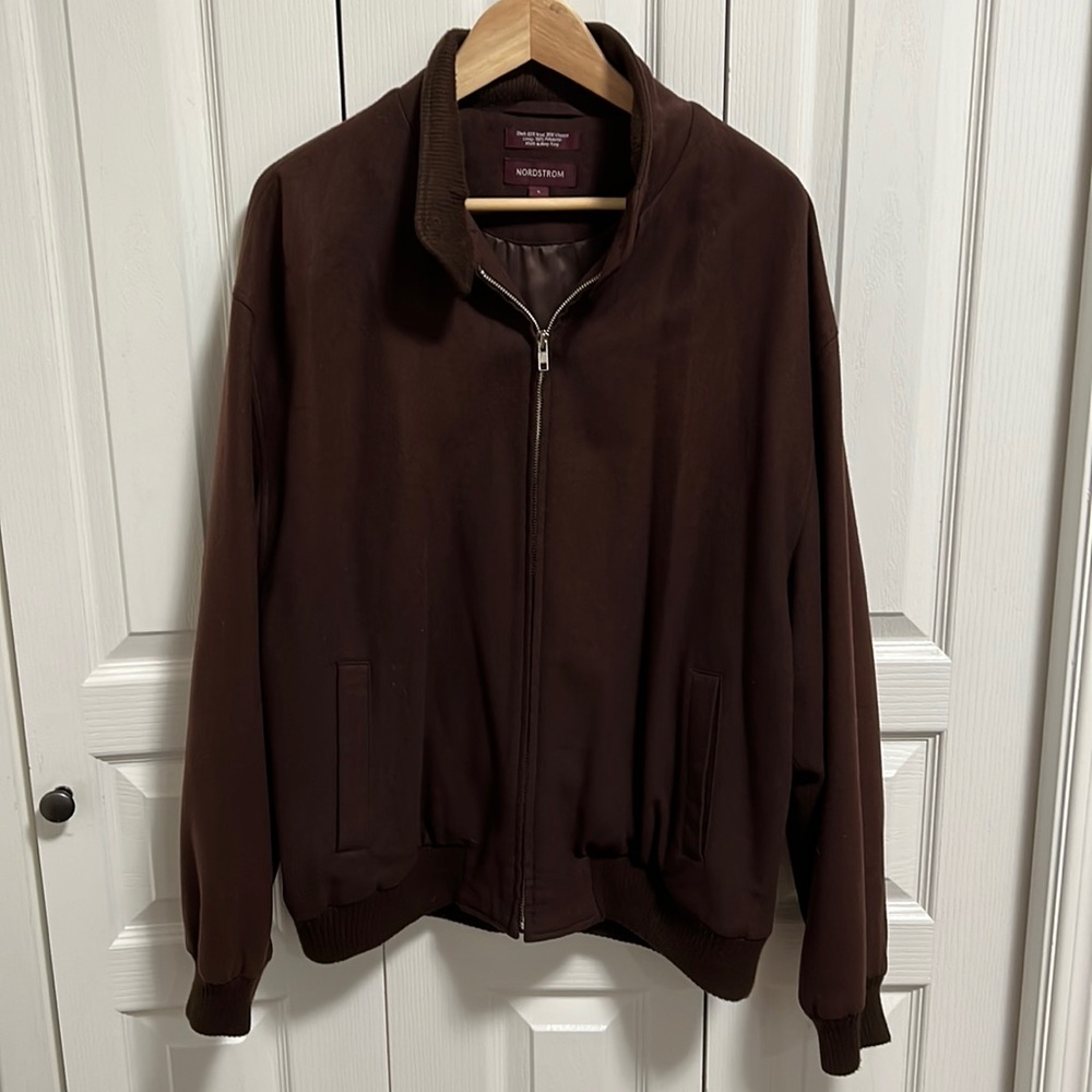 Nordstrom men’s wool blend jacket. Size Large. Dark Brown.